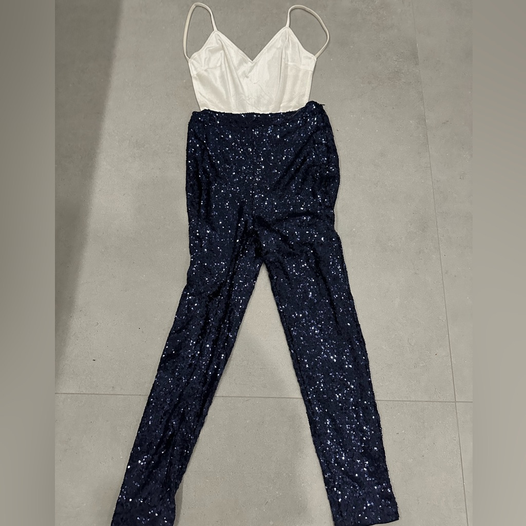Sequin Jumpsuit Backless